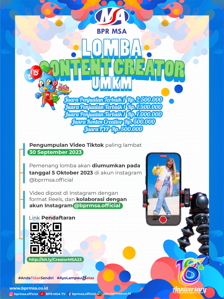 Lomba Content Creator TikTok BPR MSA 2023 - BANK MSA